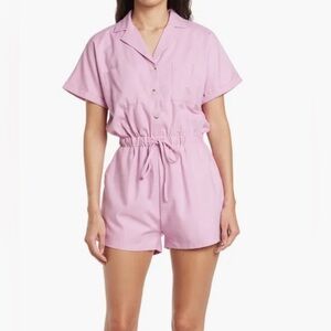 The Good Jane Lilac Romper Jumpsuit Sz M EUC
